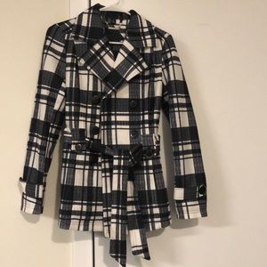 Jou Jou Button and Tie Peacoat